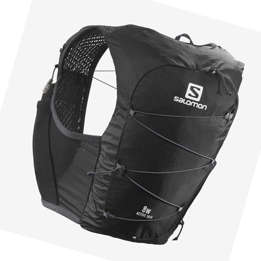 Salomon ACTIVE SKIN 8 Running Packs Női Fekete | HU 3347JPQ